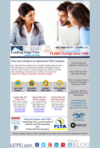 (2) Trust Your Closing to an Experienced Title Company